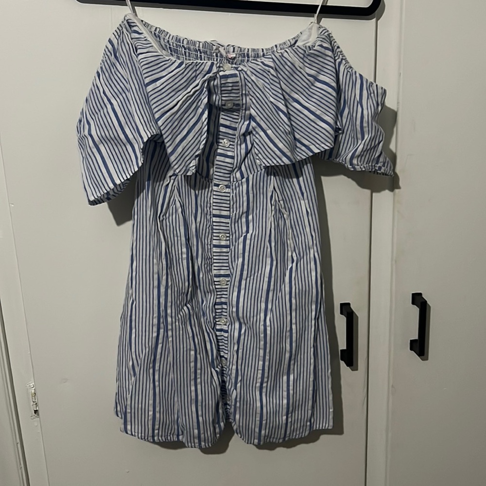 Blue Striped Sun Dress